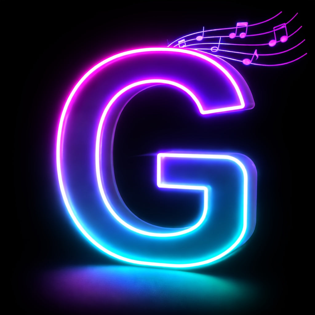 LED Alphabet Letter Lights with Music Sync, Colorful Flashing Marquee Letters for Bedroom, Party, Game Day & Festival Decor