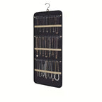 Double-Sided 48-Slot Jewelry Storage Bag Wall Mount – Large Capacity Necklace & Accessories Organizer, Perfect Gift for Women, Jewelry Tower for Small Items & Miscellaneous Storage