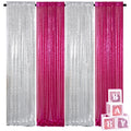 Sequin Backdrop Curtains 4 Panels 2FT x 8FT Glitter Party Decorations for Wedding Birthday Photo Booth Stage Background 30+ Colors
