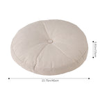 Round Seat Cushion 40x40cm 15cm Thick Firm Futon Meditation Mat Removable Linen Cover Chair Pad for Office Dining Chair Home Decor All Seasons Christmas