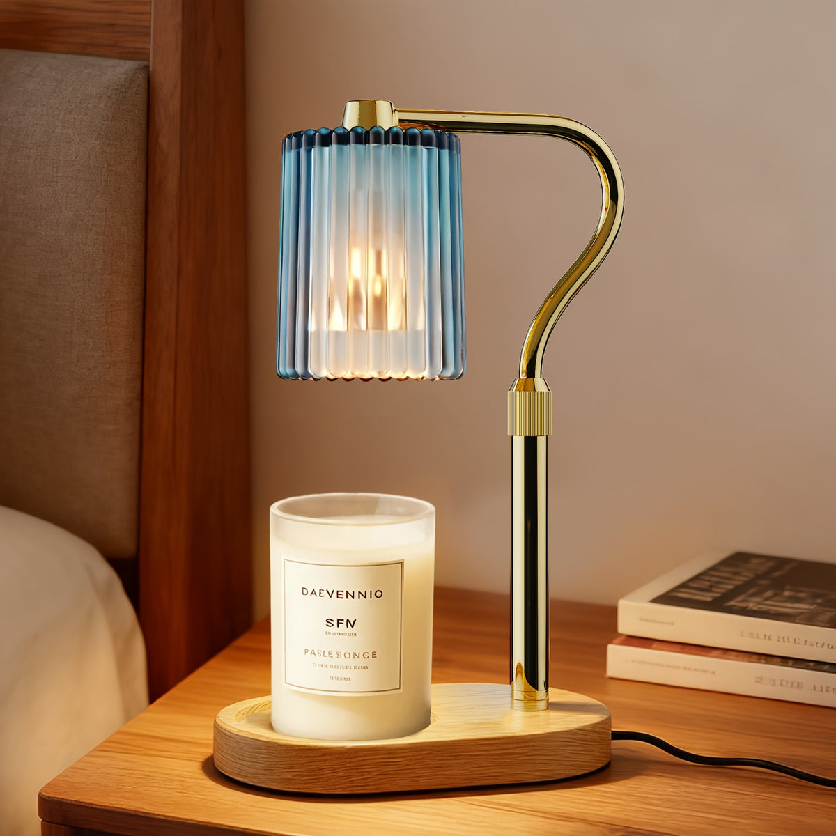 Crystal Lampshade Candle Warmer Lamp with Timer, Height & Light Adjustable Wax Melt Warmer for Jar Candles, Flameless Candle Heater for Bedroom & Living Room, Birthday & Mother's Day Gift for Women (No Bulb Included)