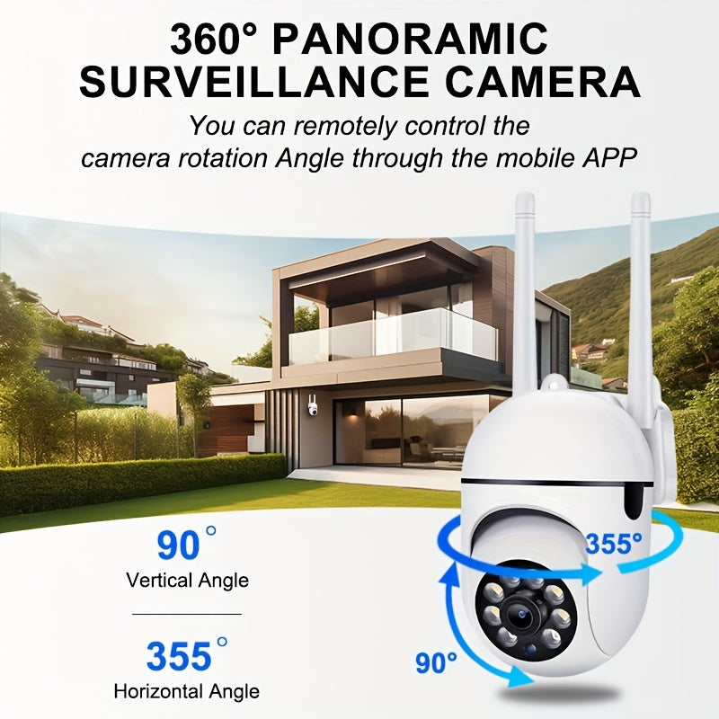 4-Pack 1080P WiFi Security Camera System – Color Night Vision, 360° Pan Tilt Zoom, Two-Way Audio, AI Motion Detection, Spotlight & Alarm, Cloud & SD Storage