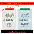 Embossed Fitted Sheet Set Super Soft Deep Pocket - European Texture Bed Sheets All Season, Machine Washable, Optional Pillowcases, Twin Full Queen King Sizes, 5 Colors Bedroom Bedding