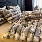 Faux Rabbit Fur Throw Blanket – Double Layer, Thick & Warm, Fluffy Luxury Blanket in Gradient Colors | 3 Sizes: 40x60, 60x80 & 90x108 Inch | Cozy for Sofa, Bedroom & Living Room | Perfect Winter Gift
