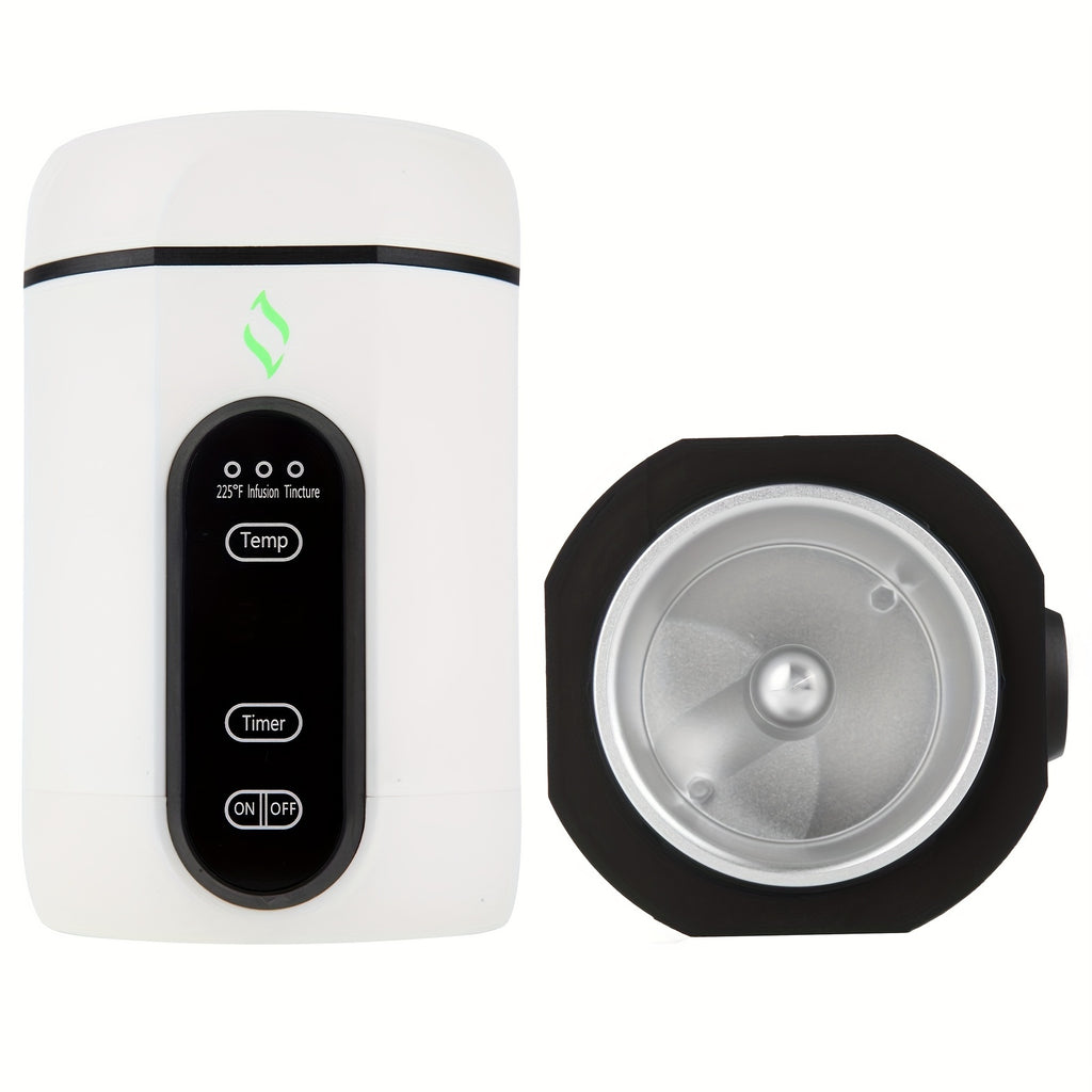 Elemax Decarboxylator — Herb Decarbing & Infusing Machine with Central Heating, 3 Temperature Settings for Butter, Oil & Tinctures, Odor-Sealed, 250ml Capacity, White