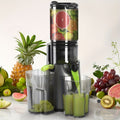 Cold Press Juicer 2-in-1 Masticating Slow Juicer 45oz Large Capacity, 350W with Extra-Large Feed Chute, 50 RPM Nutrient-Preserving Technology – Easy Clean Juicer for Vegetables & Fruits, Black & Pink