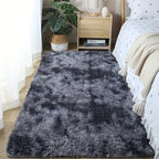 Shaggy Runner Rug Soft Fluffy Area Rug Non-Slip Plush Carpet for Bedroom Hallway Dorm Living Room – Jacquard & Tie-Dye Colors, 2x6 3x5 6x9 8x10 Feet