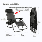 Set of 2 Zero Gravity Recliner Lounge Chairs with Cup Holder Tray – Adjustable Outdoor Relaxing Chairs for Patio, Lawn, Garden & Beach | 7 Color Options