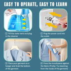 Handheld Garment Steamer 1500W Fast Heating – 9.47oz Removable Water Tank, 30-Second Heat-Up, Portable Fabric Steamer for Clothes at Home, Travel & Office | with Accessories