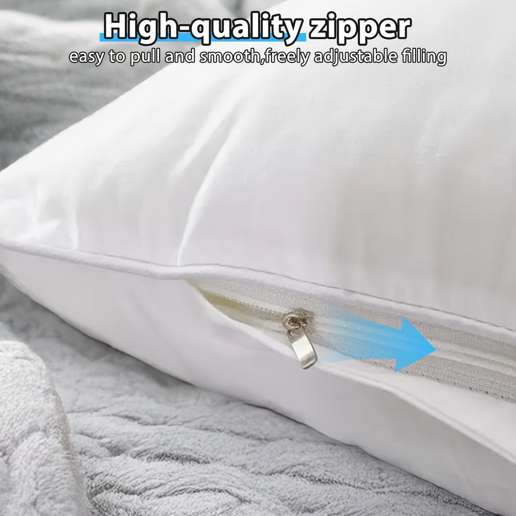 Fluffy Square Pillow Inserts Set of 4 with Zipper, Plump Cushion Stuffer Inserts for Throw Pillow Covers, Sofa, Bed, Patio & Couch, Machine Washable, Available in 14 to 22 Inch Sizes
