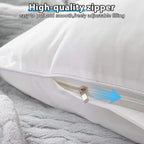 Fluffy Square Pillow Inserts Set of 4 with Zipper, Plump Cushion Stuffer Inserts for Throw Pillow Covers, Sofa, Bed, Patio & Couch, Machine Washable, Available in 14 to 22 Inch Sizes