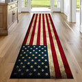 American Flag Runner Mat 18"x60" – Anti-Skid, Machine Washable 100% Polyester Patriotic Rug for Entryway, Living Room, Bedroom & Outdoor (Indoor/Outdoor)