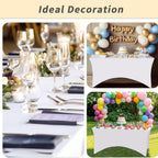 Spandex Fitted 6FT Tablecloth for Rectangular Tables – Wrinkle-Resistant Elastic Table Cover for Parties, Weddings, Trade Shows & Events – 2/4/8/12-Pack in Black, White & Light Yellow