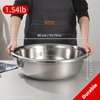 Extra Large Stainless Steel Mixing Bowl – Heavy-Duty Deep Prep Basin for Cooking, Baking, Salad & Dough | 36cm / 40cm | Rustproof, Dishwasher Safe Kitchen Essential
