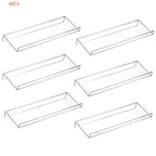 Expandable Acrylic Spice Rack Drawer Organizer Insert – Slanted Clear Spice Tray for Kitchen Drawer & Countertop, 4/6/8 Pack