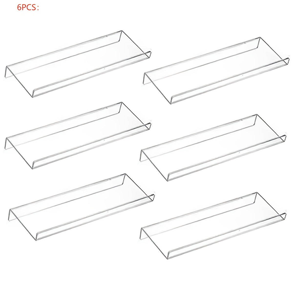 Expandable Acrylic Spice Rack Drawer Organizer Insert – Slanted Clear Spice Tray for Kitchen Drawer & Countertop, 4/6/8 Pack