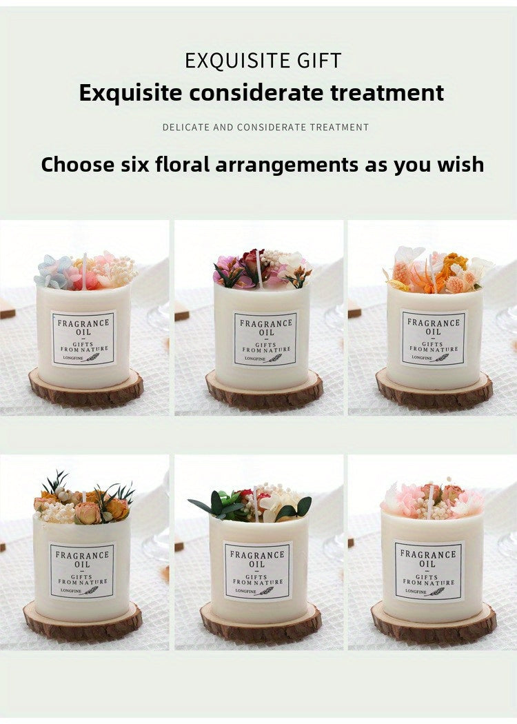 Scented Candles Gift Set for Women 8oz Eternal Flower Home Fragrance Candle – Gardenia Lavender Birthday Valentine Anniversary Christmas Gift