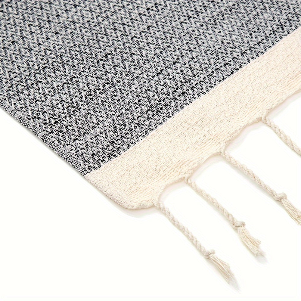 Turkish Cotton Tassel Hand Towels 2-Pack – Diamond Lattice Scandinavian Design, Soft Decorative Towels for Bathroom, Kitchen & Yoga | 7 Colors