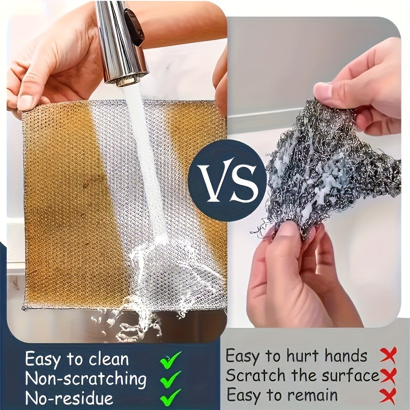Scrub Cleaning Pads 100pcs Reusable – Square Mesh Scouring Pads for Kitchen, Bathroom & Grease Removal | Textured Multi-Purpose Scrubber