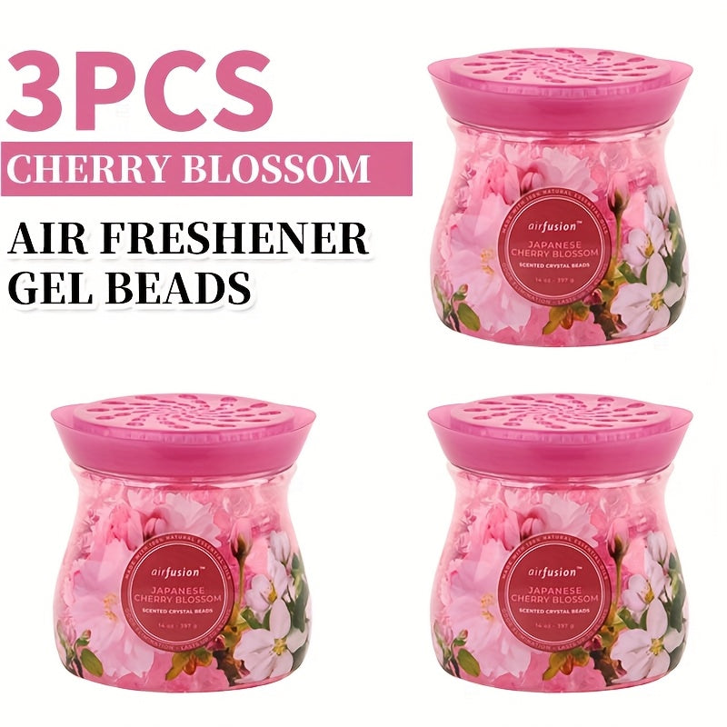 Air Freshener Scented Beads 3-Pack 14oz Each Long-Lasting Fragrance Odor Eliminator for Home Room Closet Bathroom Car Office Fabric Aromatherapy Multiple Scents