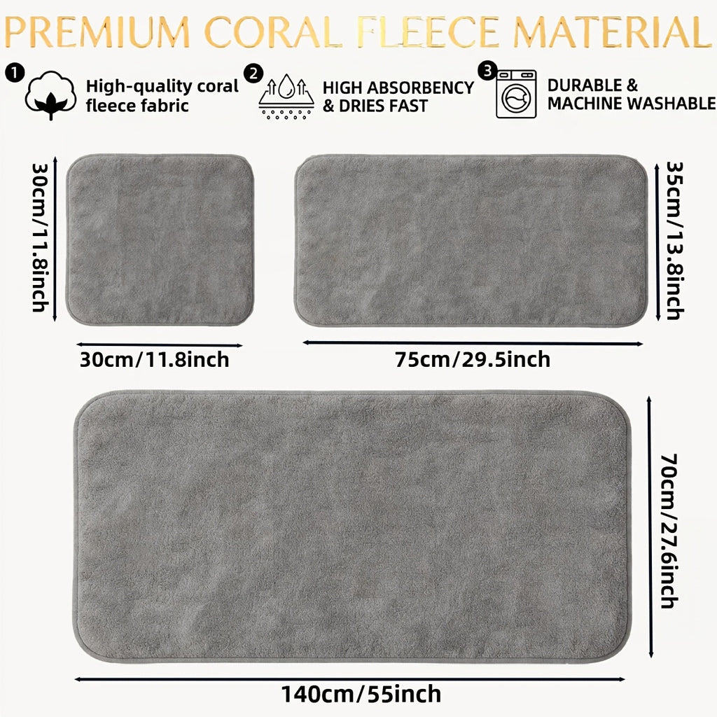 16-Piece Ultra-Soft Coral Fleece Bath Towel Set – 4 Bath Towels, 6 Hand Towels & 6 Washcloths | Quick-Dry, Highly Absorbent | Home, Hotel & Spa