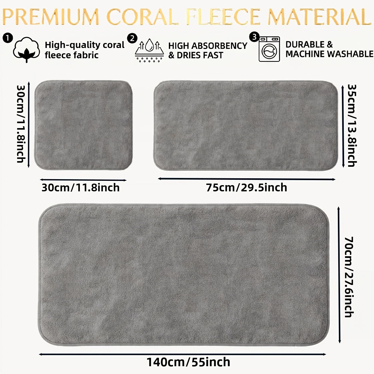 16-Piece Ultra-Soft Coral Fleece Bath Towel Set – 4 Bath Towels, 6 Hand Towels & 6 Washcloths | Quick-Dry, Highly Absorbent | Home, Hotel & Spa