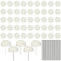 Bulk Artificial Hydrangea Flower Heads 72pcs with Stems - Faux Hydrangea Flowers for Home, Wedding & Party Decorations, Floral Arrangements & Centerpieces
