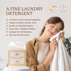 Luxury Scented Laundry Detergent Set, Diva Fragrance Fine Liquid Wash 32oz with Dryer Sachets & Stain Remover Pen, Hand & Machine Safe for Delicates Linens Clothing
