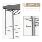 3-Piece Bistro Dining Set Drop Leaf Table and 2 Chairs Space Saving Kitchen Table Set for 2 with Wine Rack Metal Frame for Small Space Apartment Breakfast Nook