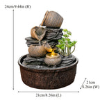 Three-Tier Tree Shaped Desktop Fountain – Flowing Water Feature Ornament for Office, Home & Living Room | Tabletop Zen Waterfall Decor | Art & Leisure Style Boss Desk Decoration Gift