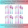 60-Piece Rainbow Titanium Flatware Set for 12 – Mirror Polished 304 Stainless Steel Cutlery with Knives, Forks & Spoons – Dishwasher Safe, Vibrant Colors – Gift for Thanksgiving & Christmas