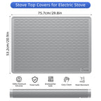 Silicone Stove Top Cover and Dish Drying Mat 30x21 Inch - Anti-Slip Thick Protective Mat for Glass and Electric Cooktops, Countertops and Washer Dryer - Heat Resistant Kitchen Mat