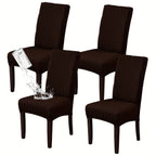 Stain-Resistant Stretch Dining Chair Covers Set of 4 or 6 Jacquard Polyester-Spandex Removable Slipcovers – Pet & Kid Friendly, Machine Washable, for Restaurant Home Wedding Christmas