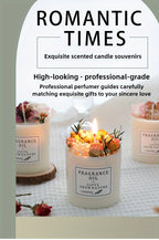 Scented Candles Gift Set for Women 8oz Eternal Flower Home Fragrance Candle – Gardenia Lavender Birthday Valentine Anniversary Christmas Gift