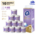 VINDA 4D Deluxe 4-Ply Ultra Soft Toilet Paper 10 Rolls – 100% Virgin Wood Pulp, No Lint Shedding, Fluorescent-Free, Septic Safe Bath Tissue for Home Bathroom