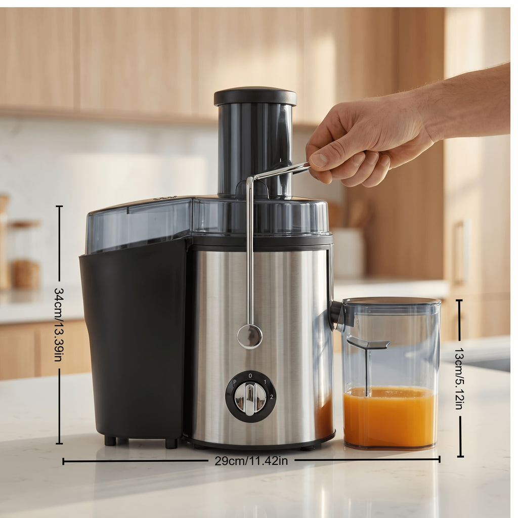 Centrifugal Juicer Machine 2-Speed Wide 3-Inch Feed Chute 54oz Pulp Container Easy to Clean Fruit Vegetable Juice Extractor