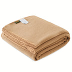 Merino Wool Blanket – Large 62”×86” Warm Thick Washable Throw | Sofa, Bed, Camping & Outdoor | 6 Colors | All Seasons