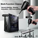 3-in-1 Wireless Handheld Vacuum Cleaner – High-Power Cordless Suction, Air Extraction & Blowing, 5KPa, Pet Hair & Dust, Extended Battery, Car & Home Cleaning, Green Gray Black