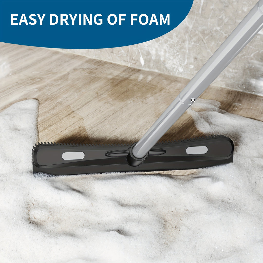 Rubber Floor Brush with Expandable Design – Soft Multi-Surface Floor Cleaner for Bathroom, Bedroom, Kitchen & Living Room, Gentle Scrubbing with Multiple Components Included