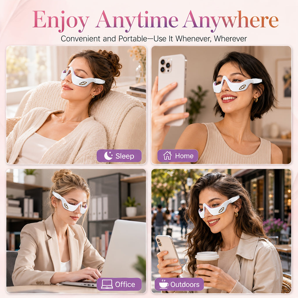 FDA Cleared EMS Microcurrent Eye & Facial Massager for Skin Lifting, Firming & Anti-Aging, Low-Frequency Electrical Stimulation Device for Eye Puffiness, Dark Circles & Fatigue Relief, Pain-Free Home Use for Women & Men