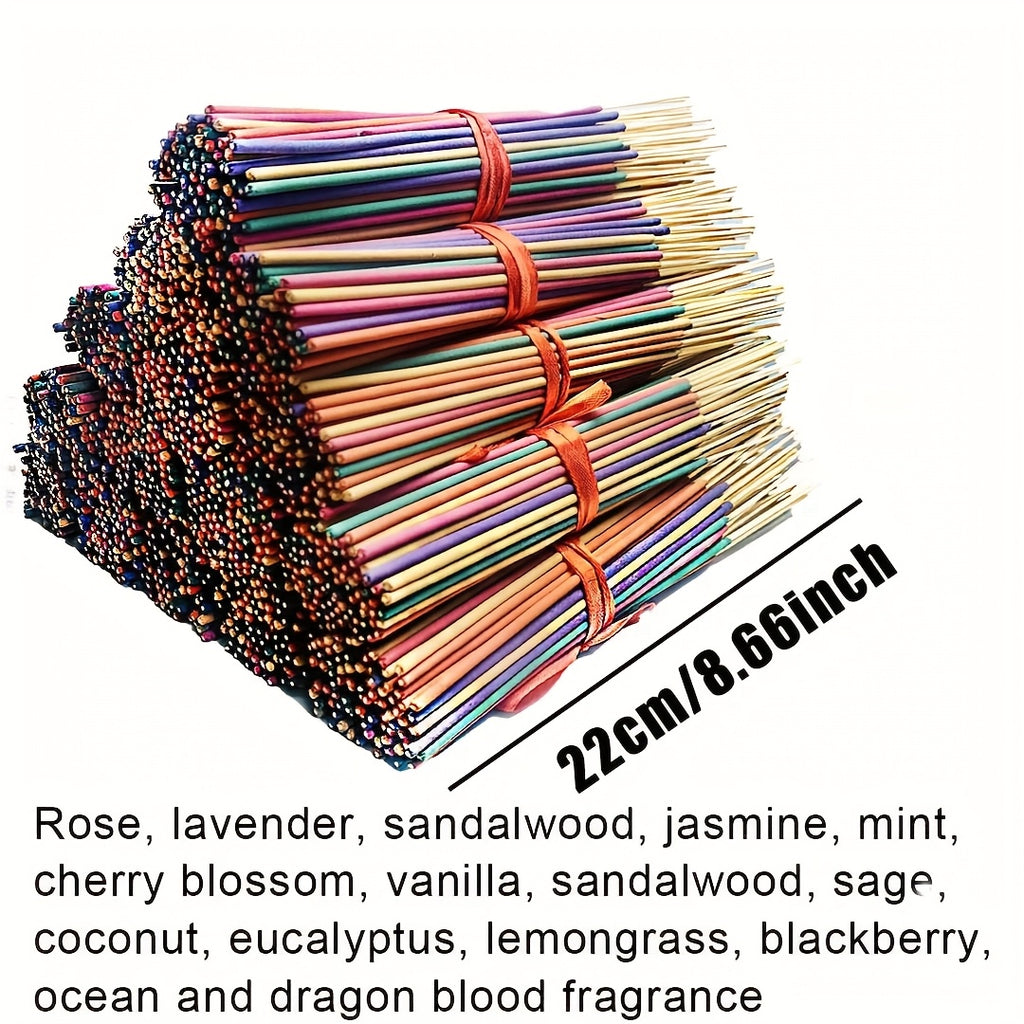 Incense Sticks Bulk Pack 98-170pcs Natural Fragrance Essential Oil Scented Incense for Home Yoga Meditation Camping Vacation Aromatherapy Room Freshener Multiple Scents Colors Gift Set Festive Decor