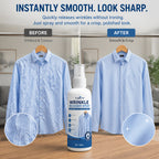 Wrinkle Remover Spray for Clothes 3.38oz, No-Iron Fabric Refresher & Wrinkle Release Spray, Quick Smoothing Clothing Care for Travel, Business, Dress Shirts, Suits & Everyday Fabrics