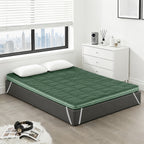 Roll-Up Thin Mattress Topper – Super Soft Foldable Mattress Pad for Twin Full Queen King, Guest Room Dorm Camp Bed RV, Multiple Colors