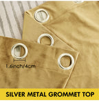 Velvet Grommet Curtains 4 Panels – Room Darkening Thermal Flannel Drapes for Living Room & Bedroom, Luxury Soft Window Panels, 52"W Multiple Lengths, Golden Hot Pink Champagne Taupe
