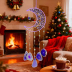 Handmade Moon Agate Tree Hanging Ornament – Boho Suncatcher Crystal Wall Decor | Birthday, Christmas & Holiday Gift for Mom, Friends & Her