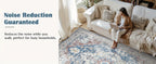 Washable Vintage Area Rug - Chenille Retro Distressed Multi-Print Foldable Lightweight Accent Rug for Entryway Bathroom Kitchen Living Room and Bedroom