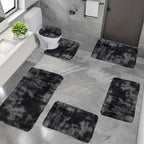 Plush Bath Rugs Set 1-6 Pieces, Multi-Color Microfiber Non-Slip Bathroom Mats – Soft Water Absorbent Thick Machine Washable Toilet Mats for Bathroom, Tub & Shower