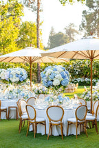 Silky Hydrangea Artificial Flowers 20/40 Pack, 16.2 Inch Blue & White – Outdoor Faux Hydrangea Stems for Wedding, Garden, Home Party, Exhibition & Christmas Decorations