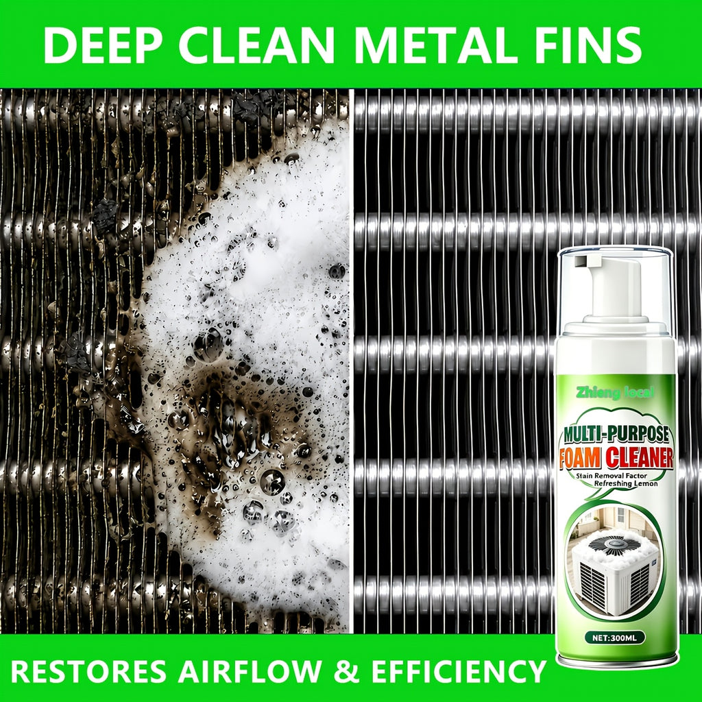AC Cleaning Agent Spray 300ml – Air Conditioner Indoor & Outdoor Unit Cleaner for Cold Plates, Ventilation Openings & Refrigeration Systems, Removes Dirt & Improves Air Circulation Efficiency