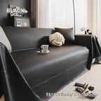 Faux Leather Sofa Cover Universal Anti-Slip Pet Friendly Machine Washable Couch Slipcover All Season Light Grey Coffee Black 3 Sizes